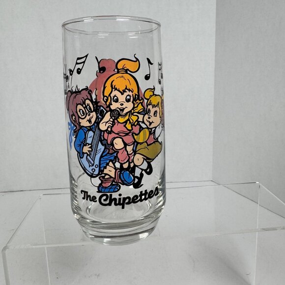 1985 Chipettes Drinking Glass Alvin & the Chipmunks Karman/Ross Vintage 6" - Picture 3 of 7